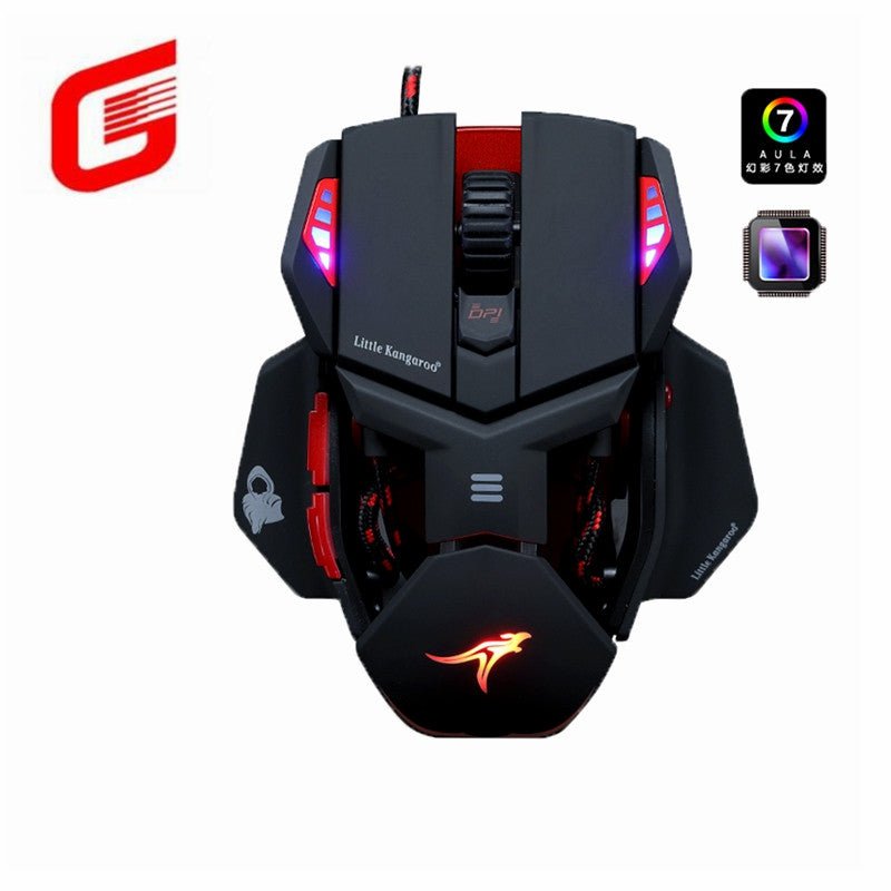 Ergonomic Wired Gaming Mouse LED 6400 DPI USB Computer  Gamer RGB  Silent Mouse With Backlight Cable For PC Laptop | Electrr Inc