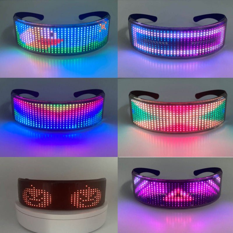 Dropping shipping  2021 New Product HOT SELL Custom Logo Flashing Acrylic Led Glasses Light Up Sunglasses For Party | Electrr Inc