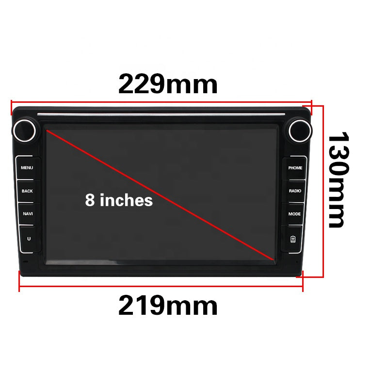 New 8 inch Car Audio Android 1GB 16GB Dual Knob Physical Button Android Car Universal Machine Navigation GPS BT WIFI Car Player | Electrr Inc