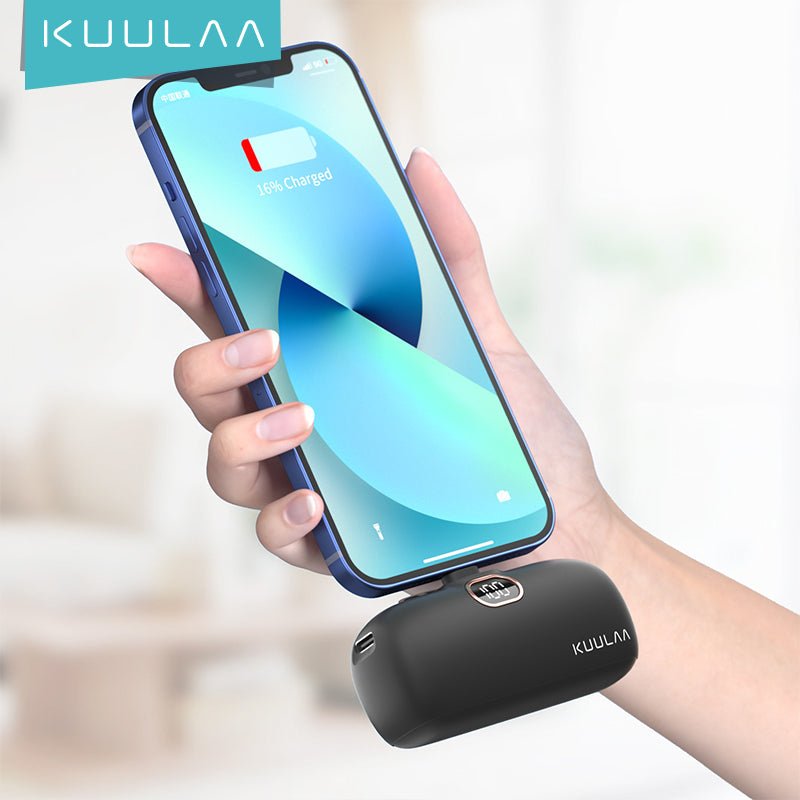 KUULAA Top Selling Products 2022 Built-in Plug No Need Cable 5000mAh Fast Charging Mini Power Bank | Electrr Inc