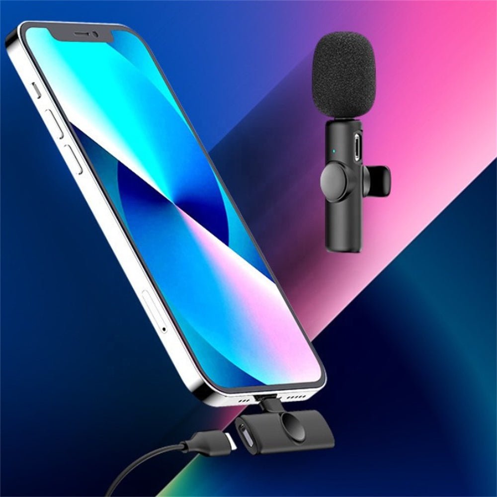 K11 Wireless Microphone Mini Wireless lavalier Microphone for Smart Phone Tablet Type C IOS Video Recording Mini iPhone Mics | Electrr Inc