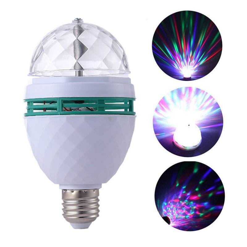NewHigh Quality 3w Mini E27 RGB LED Lamp Auto rotating rgb led dj disco stage lighting Holiday Bulb for Bar KTV Lighting | Electrr Inc