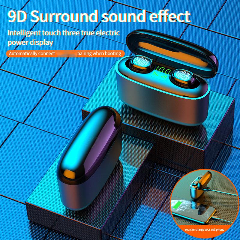 2021 Newest 3500mah G5S Mini TWS Wireless Headphone BT V5.0 Sports Game Music Earphone Stereo Headset Earbuds with LED Display | Electrr Inc