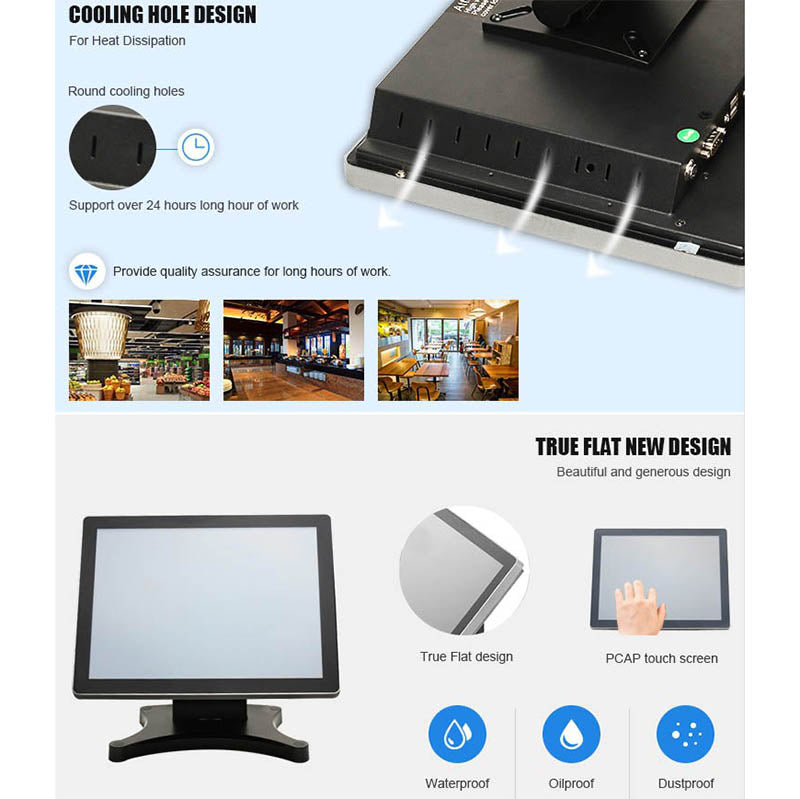 12'' 15'' 17''POS All in One windows 10 Touch POS system desktop computer for shop, store, salon | Electrr Inc
