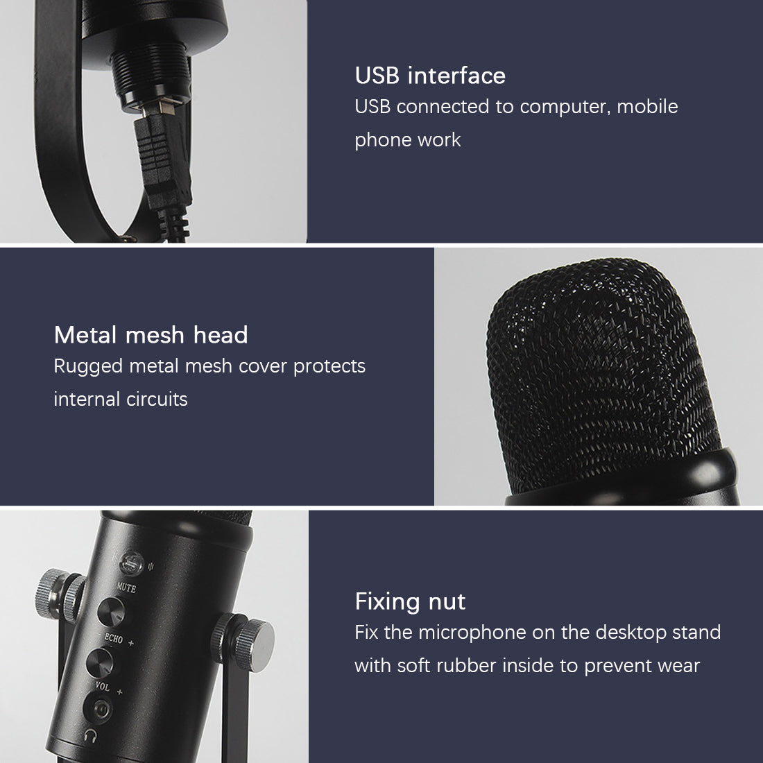 OEM Professional USB Recording Condenser Microphone Desktop Studio Microphone YR13 | Electrr Inc