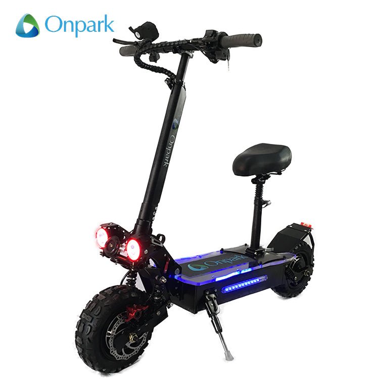 US STOCK 50mph 80km/h e-scooter 11 inch big wheel 60v fast off road dual motor 5600w e escooter adult electric scooter with seat | Electrr Inc