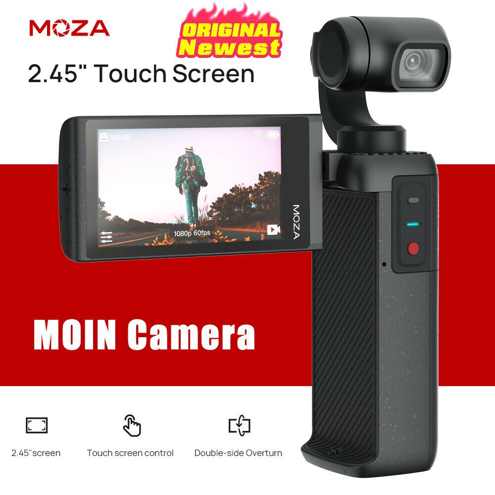 Moza Moin camera pocket Gimbal sports mini handheld high-definition 4K anti-shake vlog portable outdoor stabilizer action camera | Electrr Inc