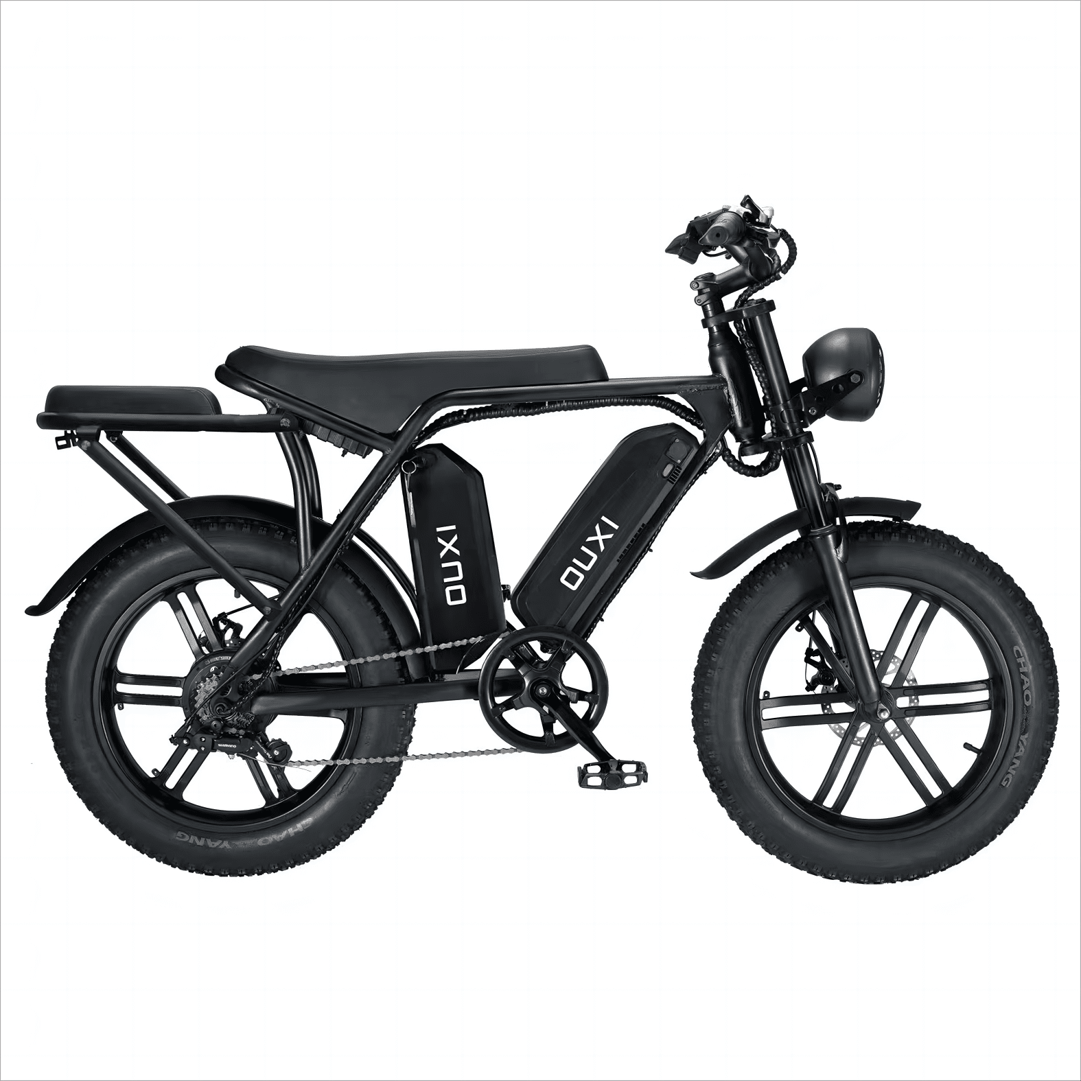 New Design OUXI CE ebike With Rear Seat 750W 48V Electric Mountain Bike 30AH Dual Battery 20inch Fat Tire Adult Electric Bicycle | Electrr Inc