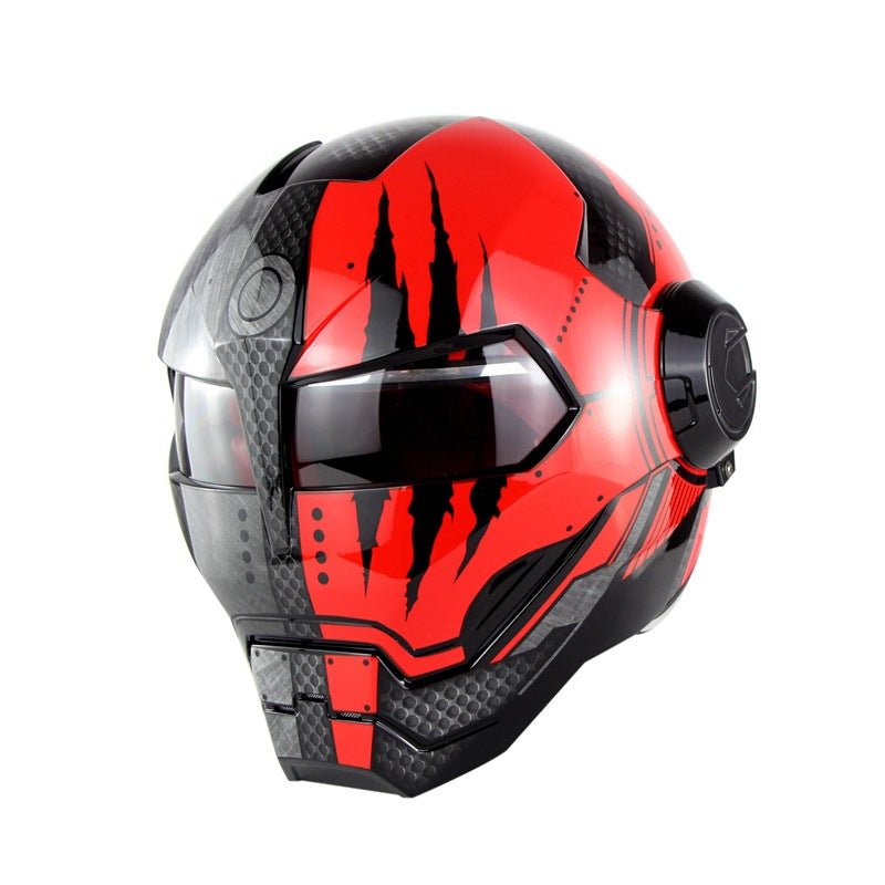 Cool Helmet Motorcycle Iron Man Transformers Fullface Helmet Retro-Style Harley Motorcycle Helmet | Electrr Inc
