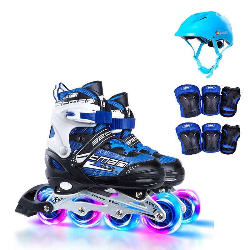 EACH Wholesale LED Flashing Roller Quad Skates Shoes Sets Buy Glitter 4 Wheel Patines for Kids | Electrr Inc