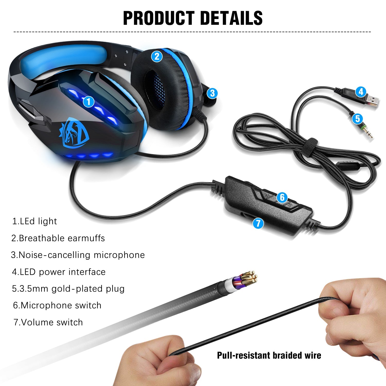 S11 Bluetooth Headphones Gaming With Mic Noise Reduction Suitable Headset For Computer Mobile Phone Wireless Headphone | Electrr Inc