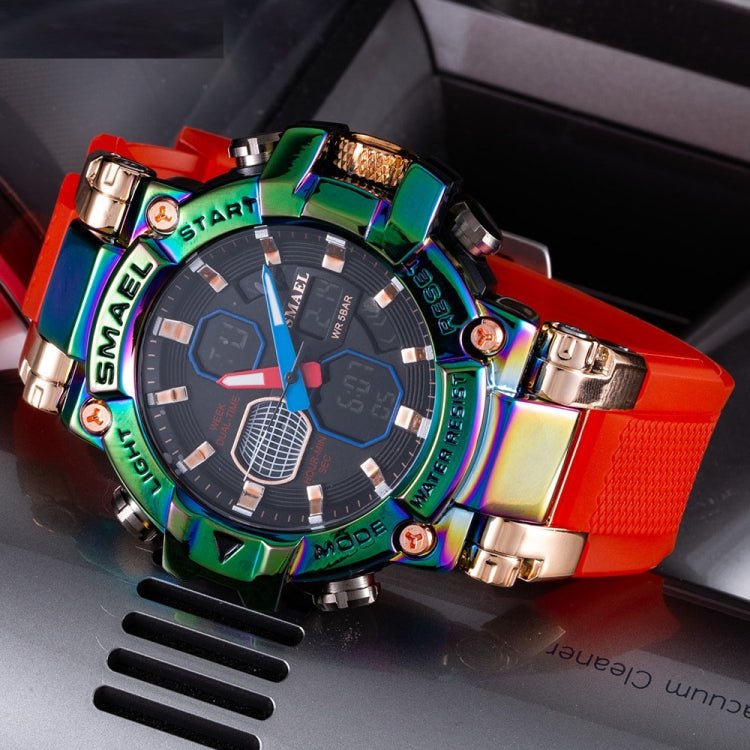 SMAEL 8027 Men Sport Watch Multifunctional Waterproof Sports Wristwatch Alloy Sports Colorful Watch Men Electronic Watch for Men | Electrr Inc