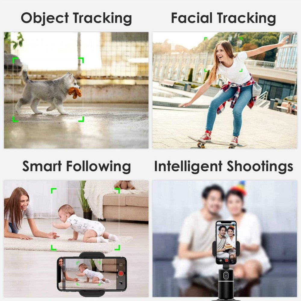 Not Need APP Live Video Vlog Selfie Stick Phone Auto Shooting Tracking Object 360 Rotation Mini Smartphone Tripod Stand | Electrr Inc