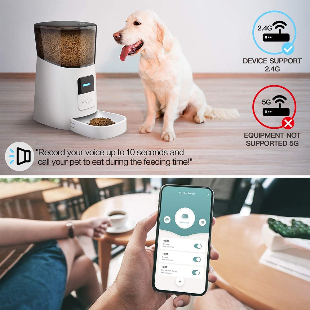 Dropshipping 6L Timed Clever Pet Feeder Smart Wifi Adjustable Food Pet Feeder For Small Pet | Electrr Inc