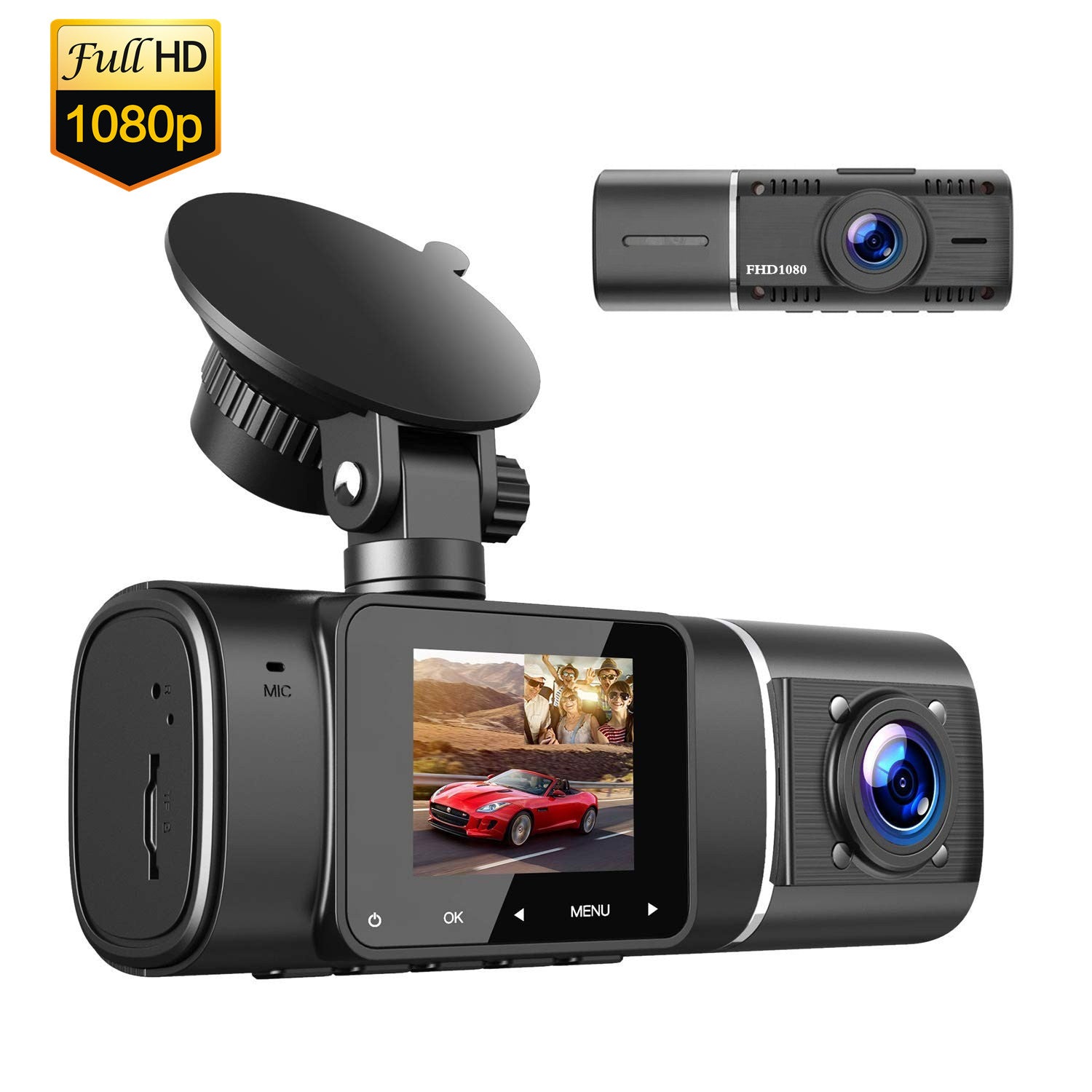 2021 1.5 Inch Lcd Screen Camera Dvr Car Black Box Hd 1080p Mini Dual Lens With Gps Car Camera Dash Cam | Electrr Inc