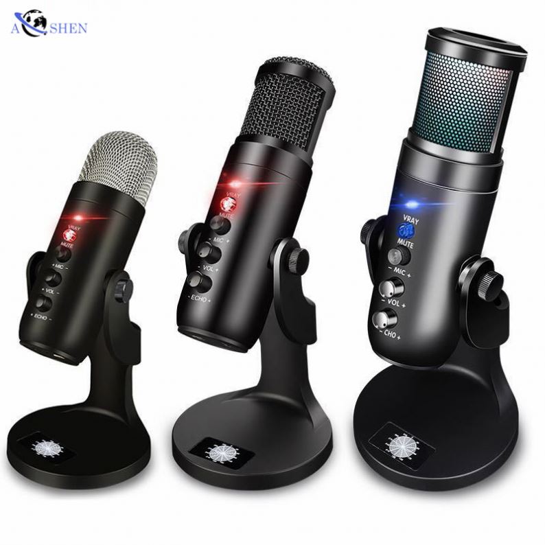 FACTORY PRO RGB GAMING MICROPHONE USB CONDENSER MIC FOR Computer SMARTPHONE Livestream RECORDING | Electrr Inc
