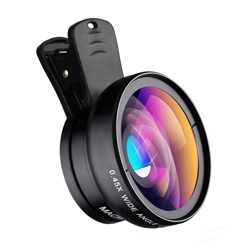 2022 0.45x Super wide Angle and 15X Micro Phone Lens Cell Phone Camera Lens for iPhone 8 X XS Max XR for Galaxy | Electrr Inc