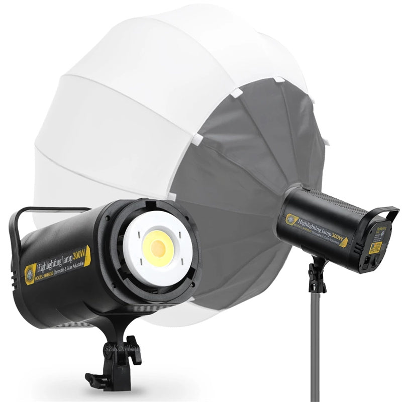 300W Video Fill Light, Cob Bi-Color Spotlight for Photography with Mount, Tiktok YouTube Studio Light for Film Recording Camera | Electrr Inc